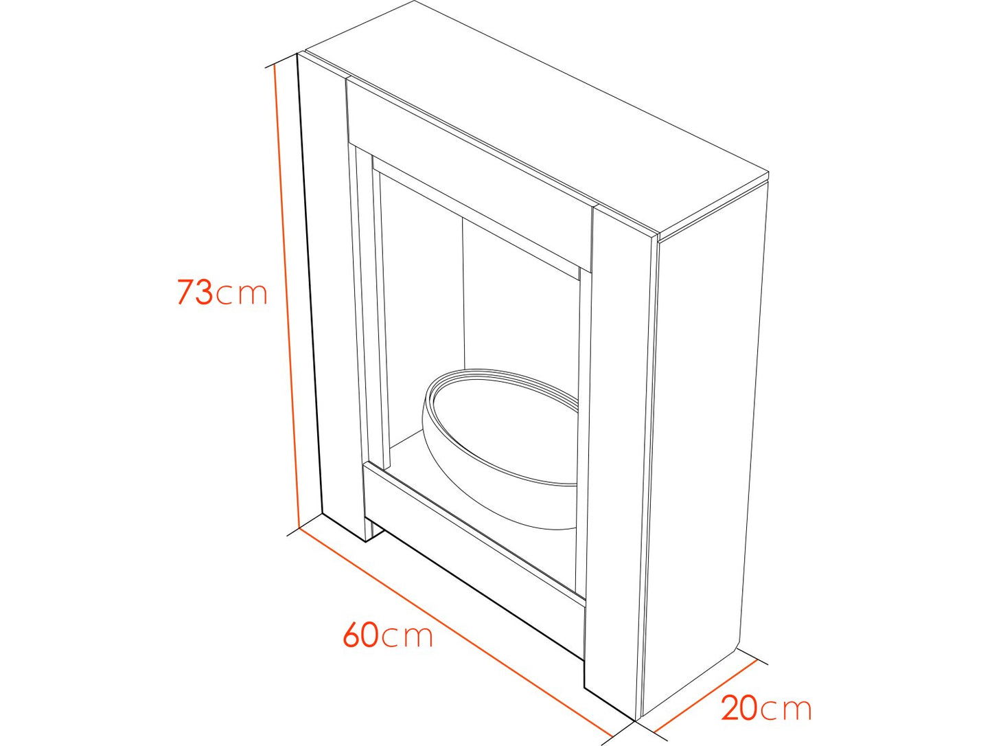 Adam Monet Fireplace Electric Freestanding Suite 23 inch