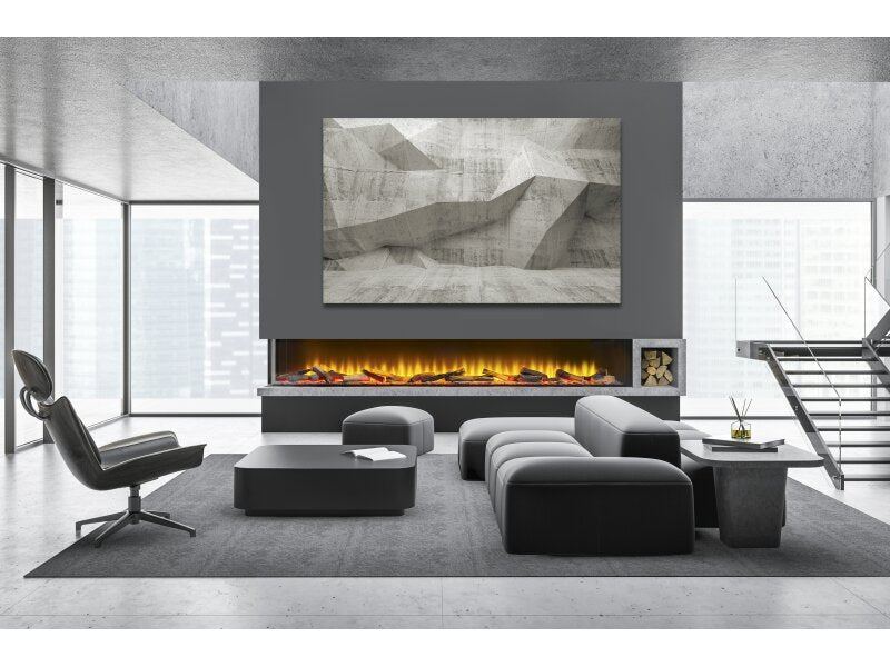 Acantha Aspire 200 Corner View Media Wall Electric fire