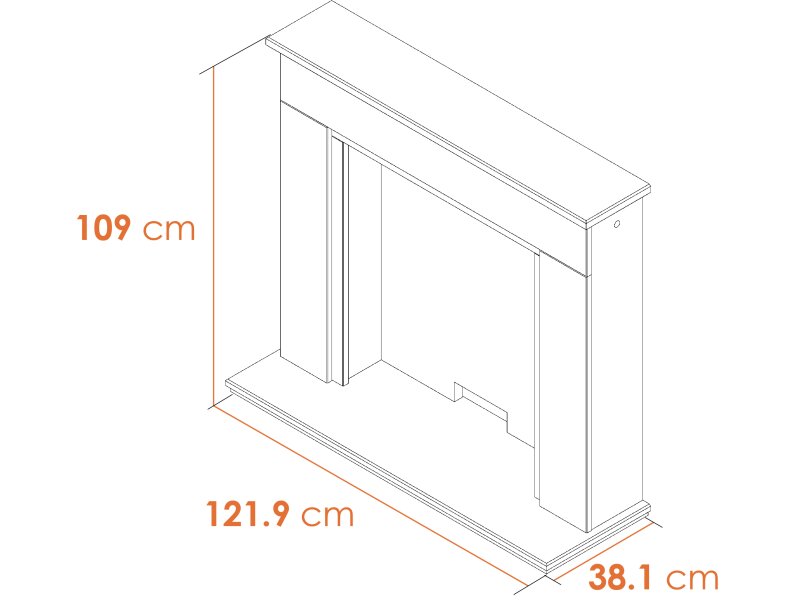 Acantha Amalfi White Marble Fireplace with Downlights & Lunar Electric Stove in Grey, 48 Inch