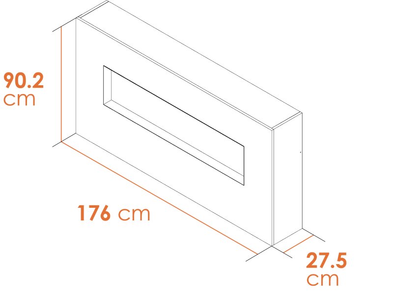 Acantha Bloc Pre-Built Concrete Effect Fully Inset Media Wall Suite