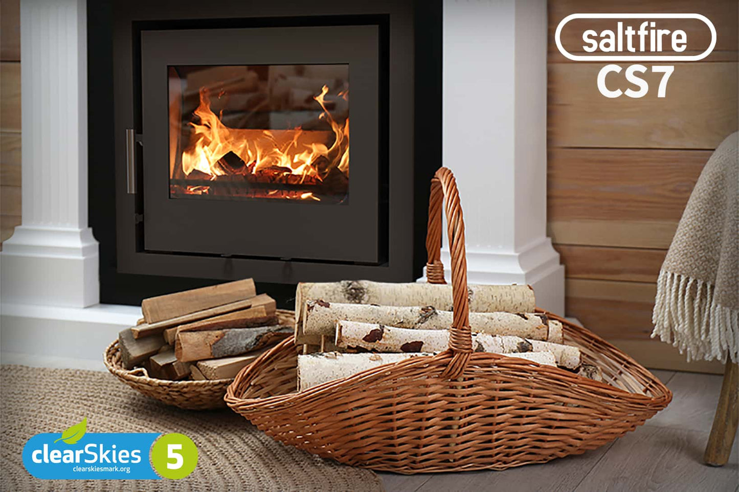 Saltfire CS7 Inset Multifuel Stove