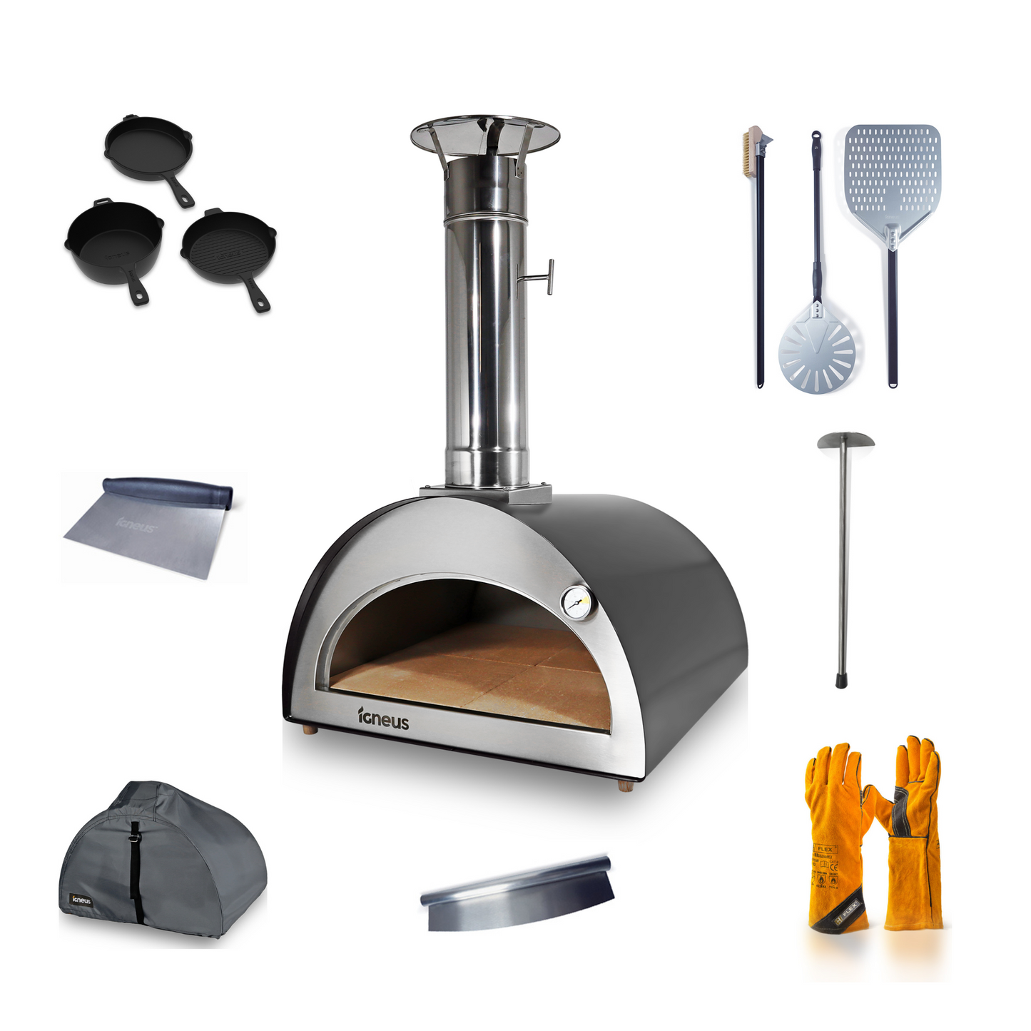 Igneus Classico Wood Burning Pizza Oven Big Bundle