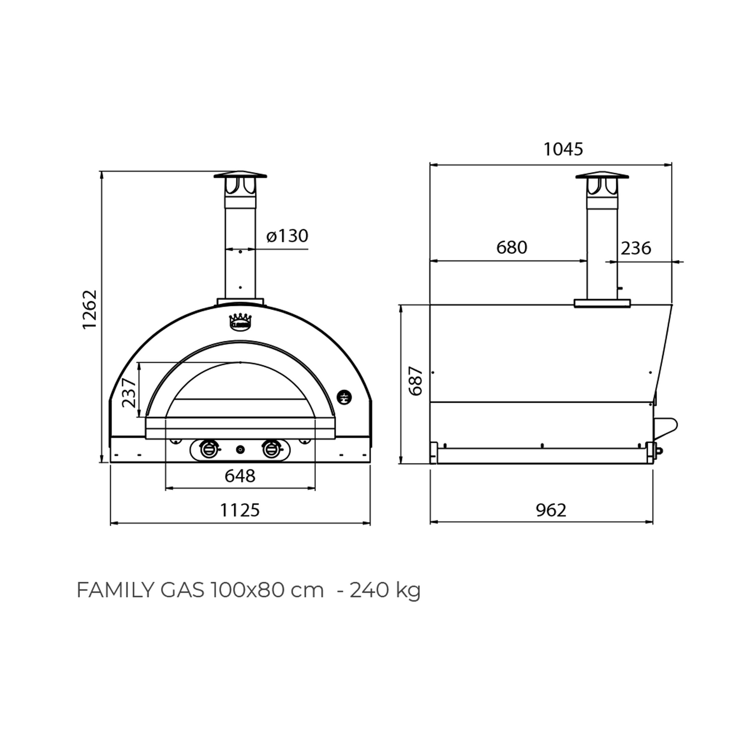 Clementi Gas Burning Pizza Oven