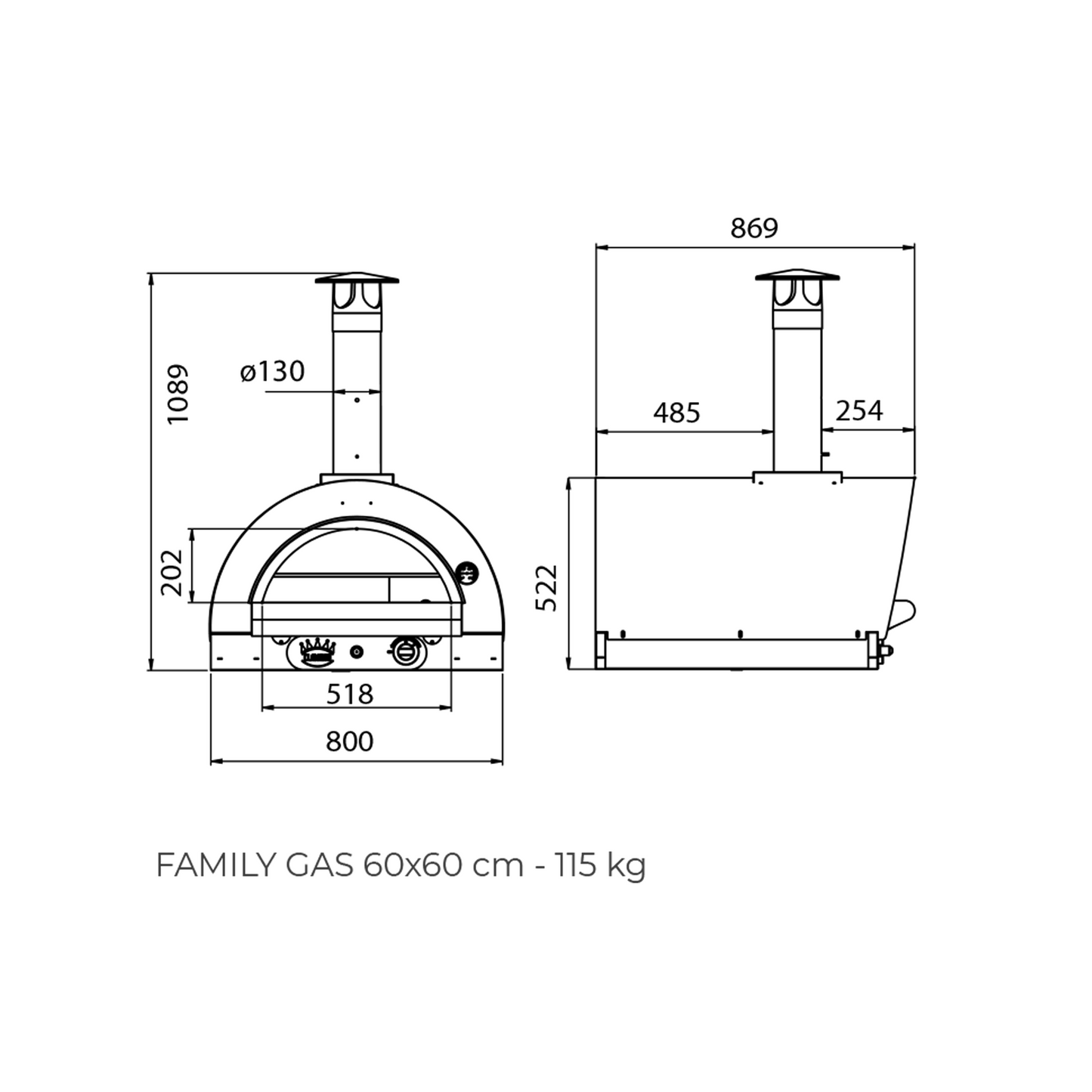 Clementi Gas Burning Pizza Oven