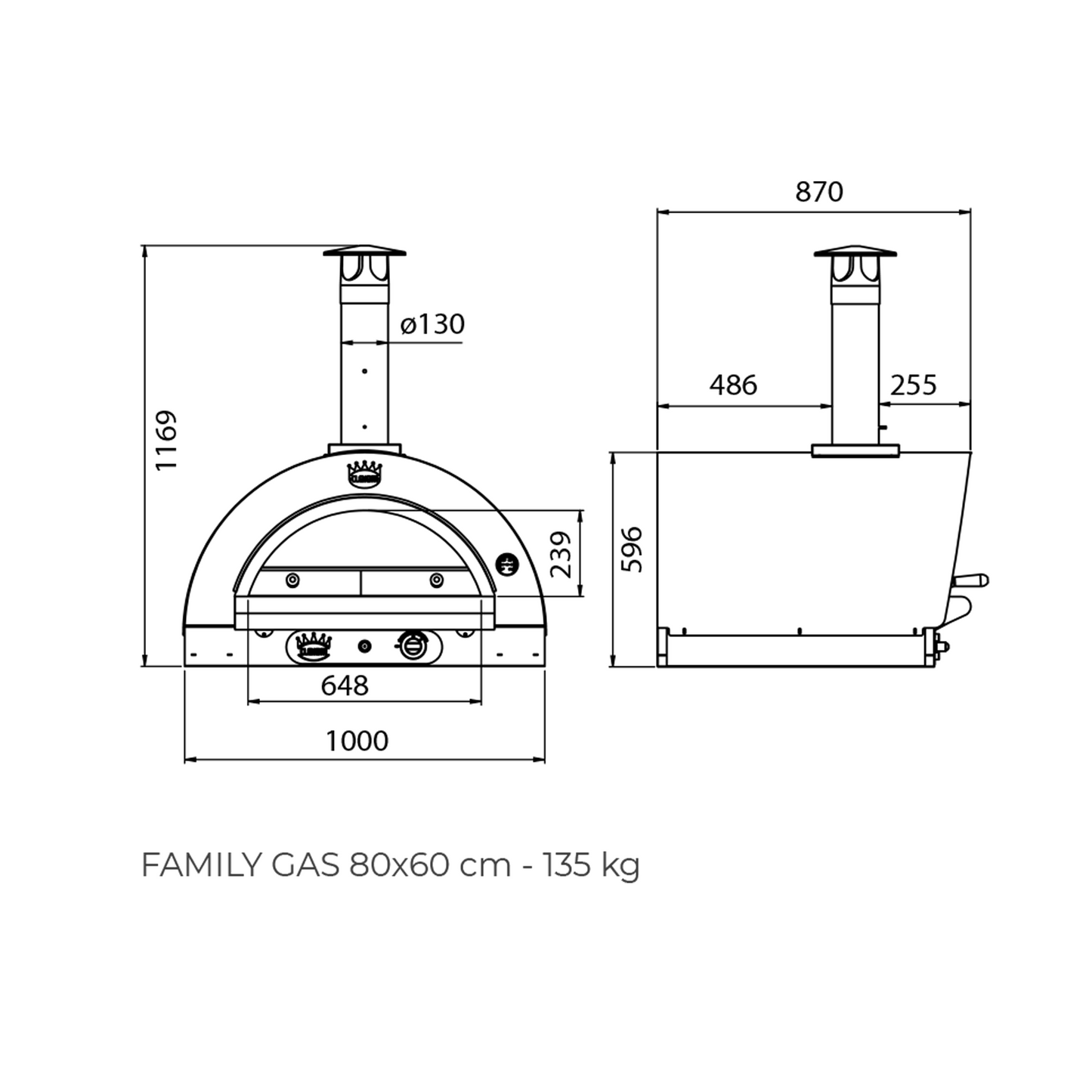 Clementi Gas Burning Pizza Oven