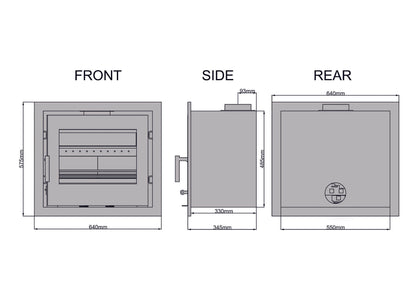 Saltfire CS7 Inset Multifuel Stove