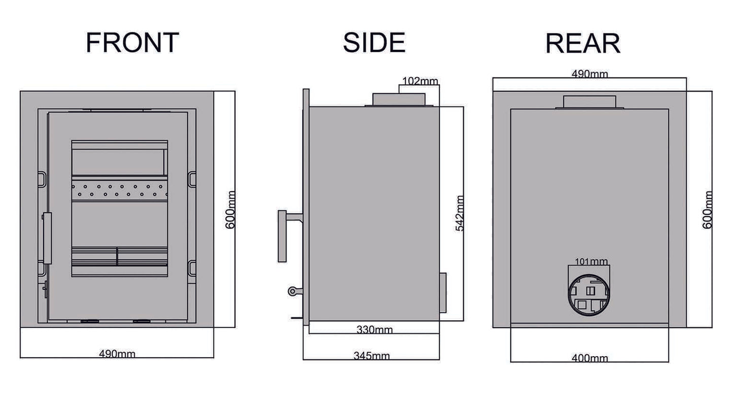 Saltfire CS5 Inset Multifuel Stove