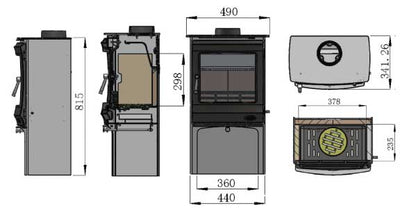 Henley Elcombe 5kW Logstore - Multi Fuel (Eco & Defra)