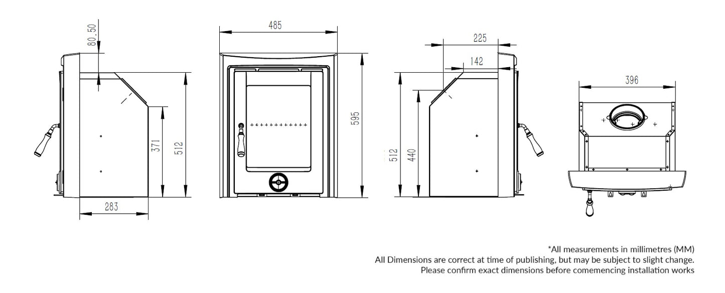 Henley Muckross Insert 4.6kW Multi fuel stove (Eco + Defra)