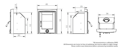 Henley Muckross Insert 4.6kW Multi fuel stove (Eco + Defra)