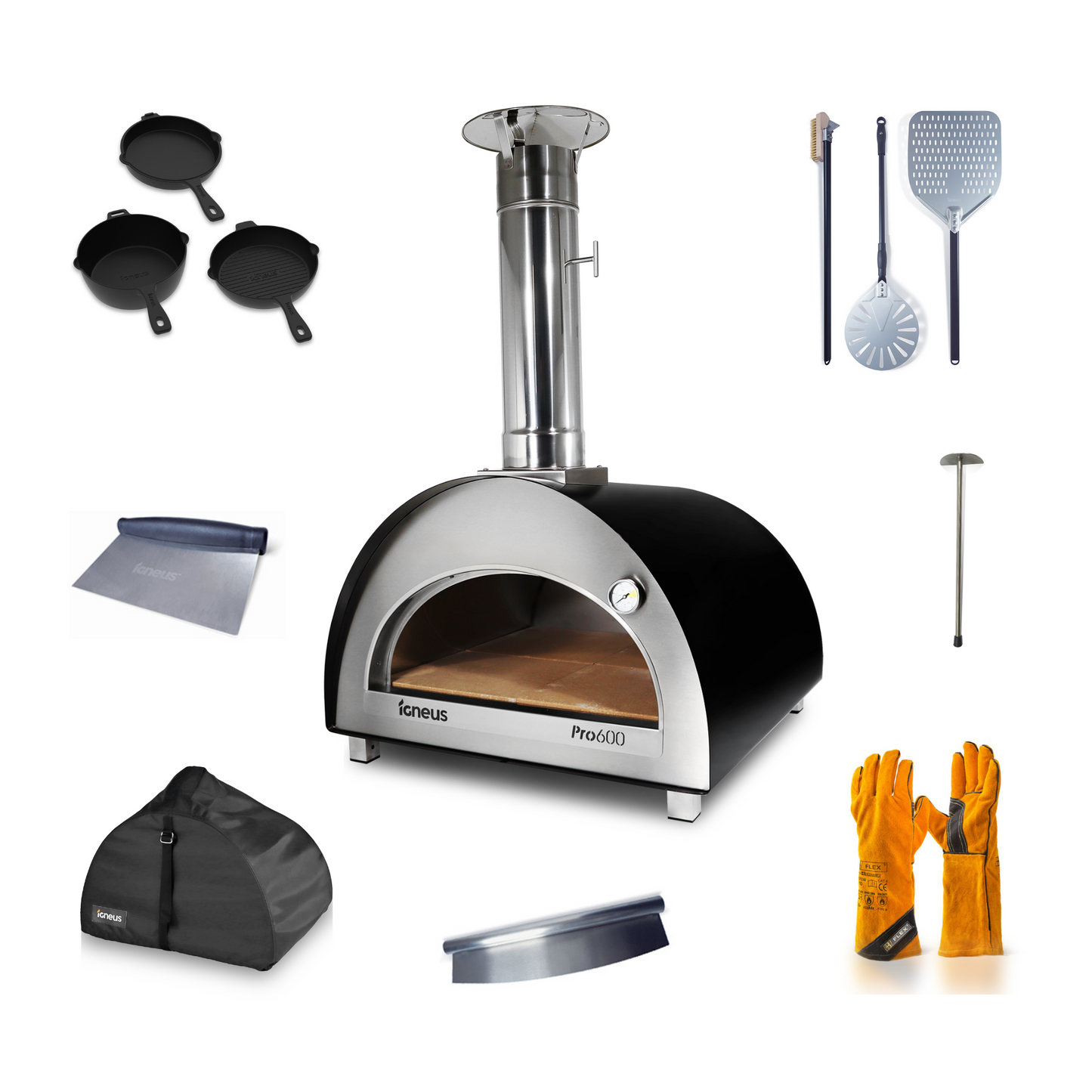 Igneus Pro 600 Woodfired Pizza Oven Big Bundle