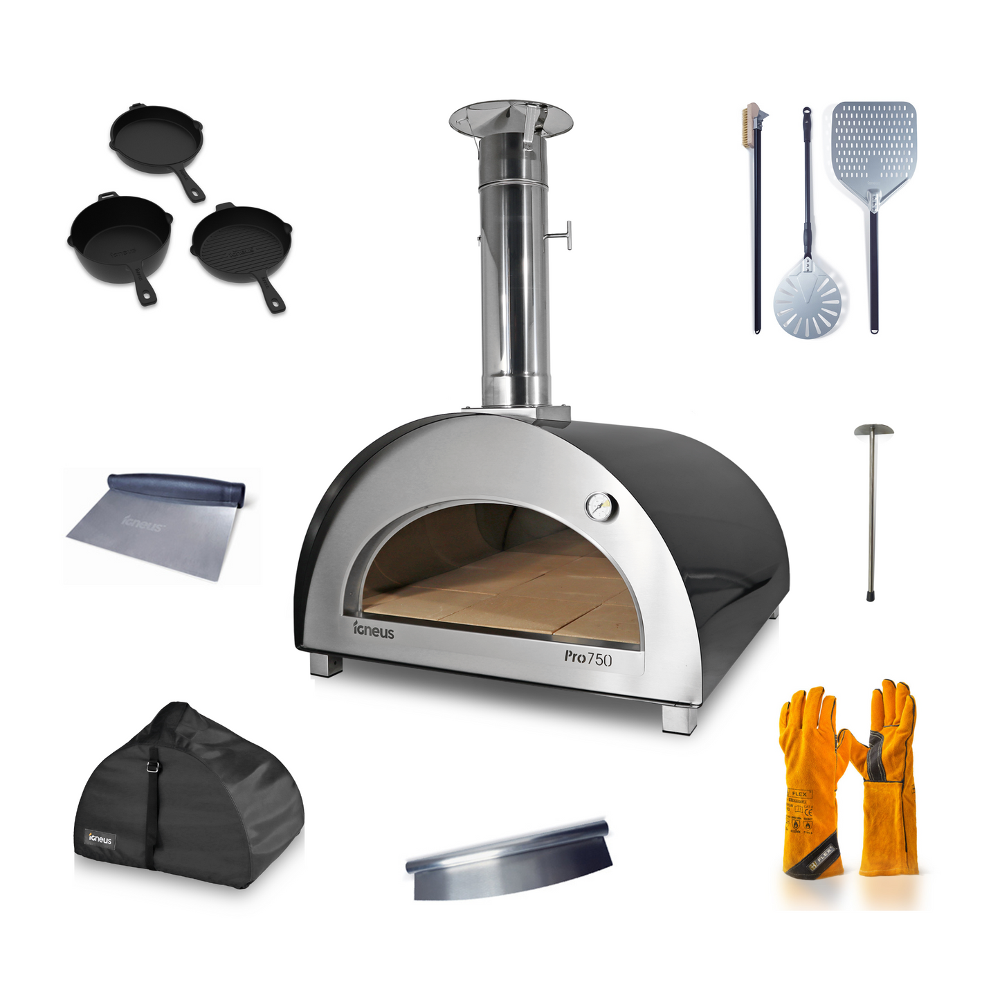 Igneus Pro 750 Woodfired Pizza Oven Big Bundle