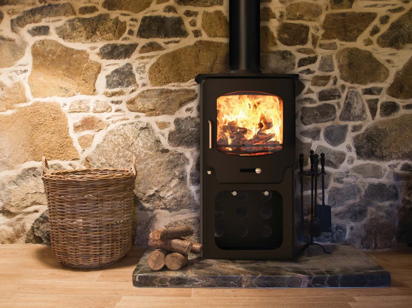 Saltfire ST-X4 Tall Wood Burning Multifuel Stove