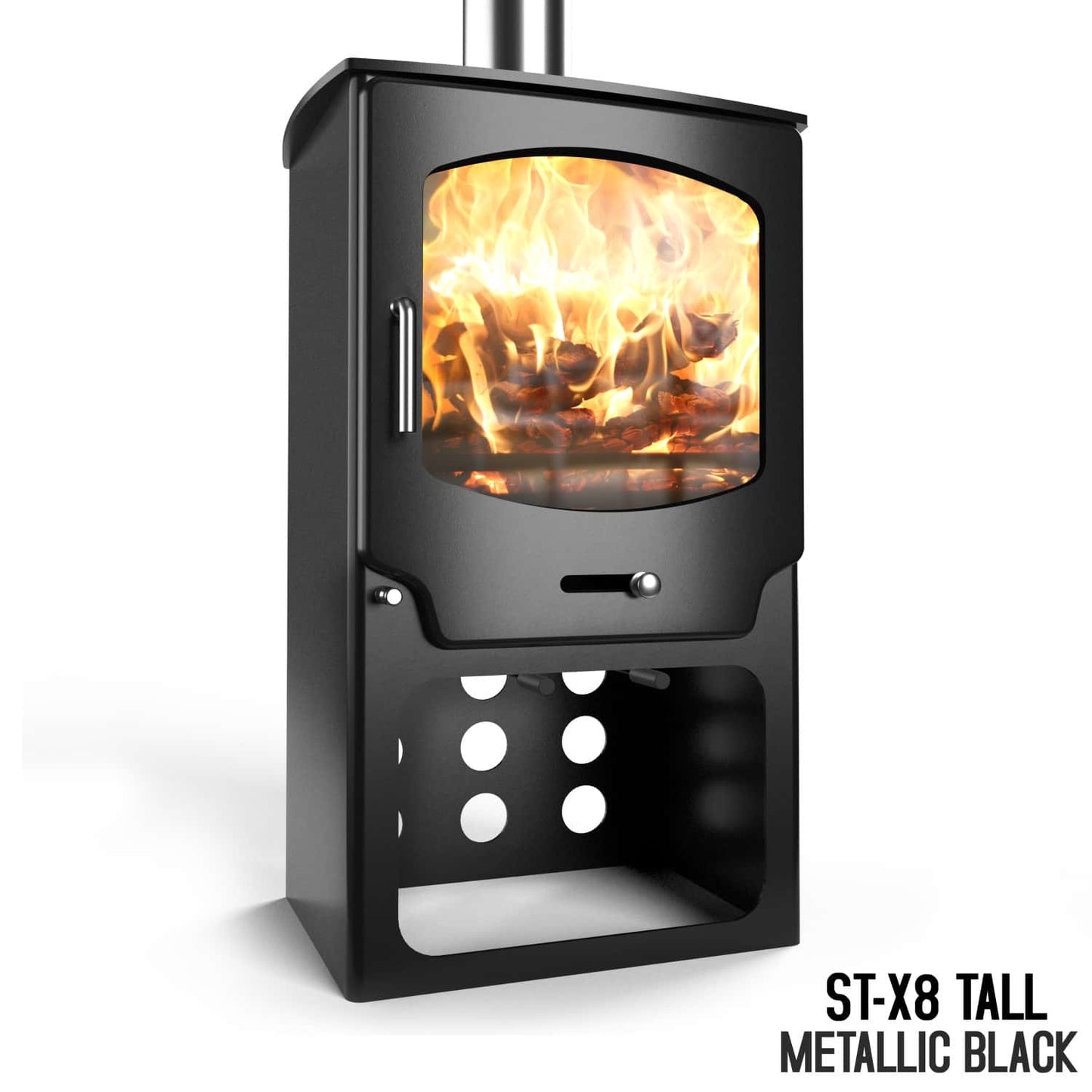 Saltfire ST-X8 Tall Wood Burning Multifuel Stove