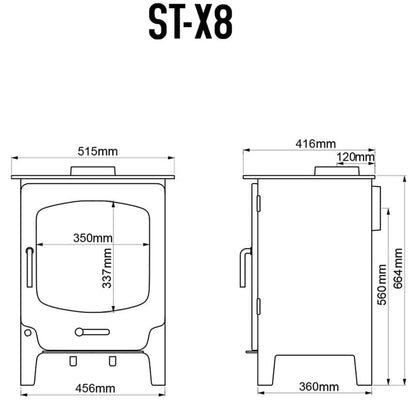 Saltfire ST-X8 Wood Burning Multifuel Stove