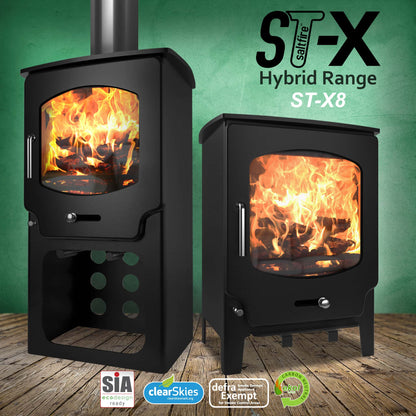 Saltfire ST-X8 Tall Wood Burning Multifuel Stove