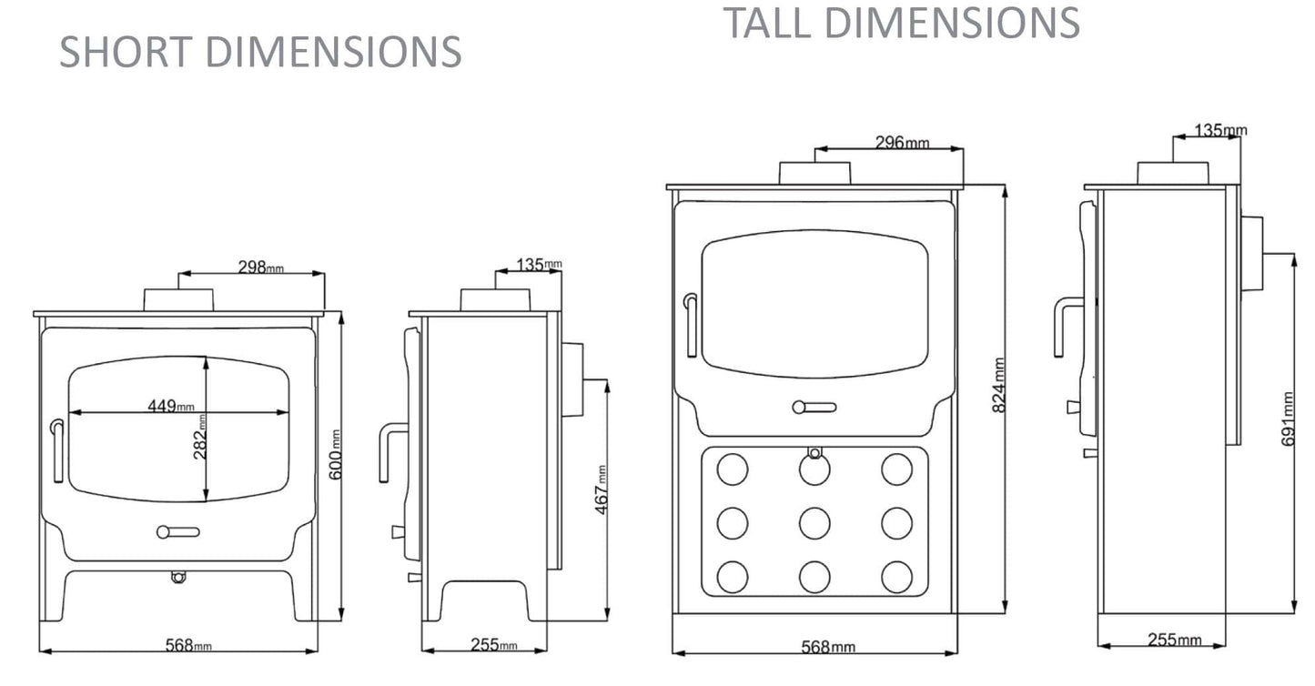 Saltfire ST-X Wide Tall Multifuel Stove