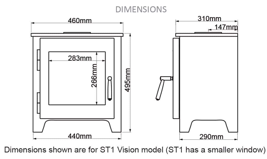 Saltfire ST1 Vision Wood Burning Stove