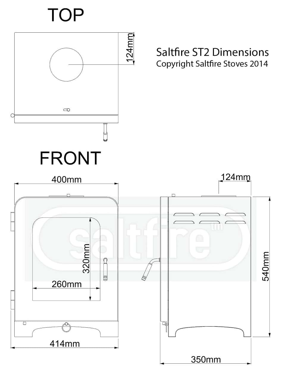 Saltfire ST2 Wood Burning Multifuel Stove