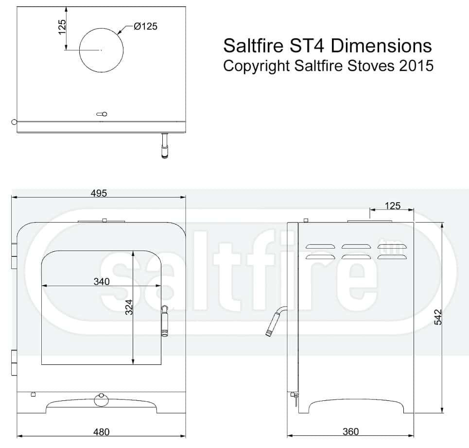 Saltfire ST4 Wood Burning Multifuel Stove