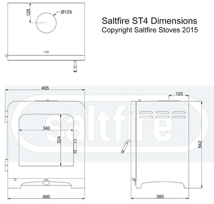 Saltfire ST4 Wood Burning Multifuel Stove