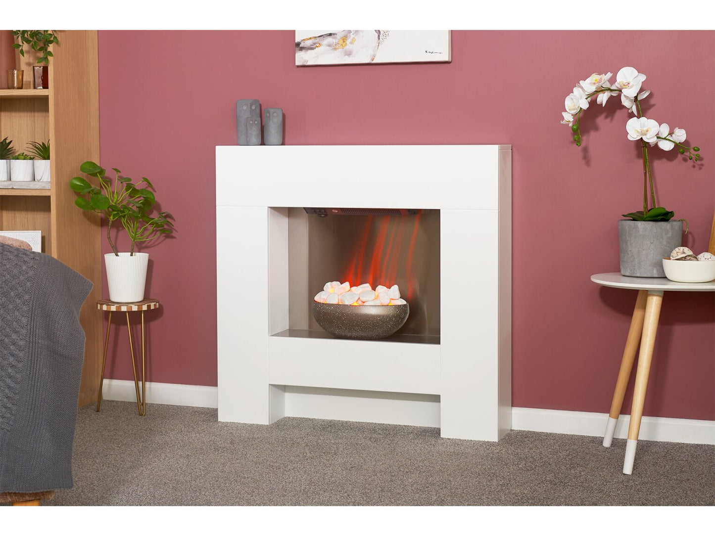 Adam Cubist Electric FIreplace Suite, 36 inch