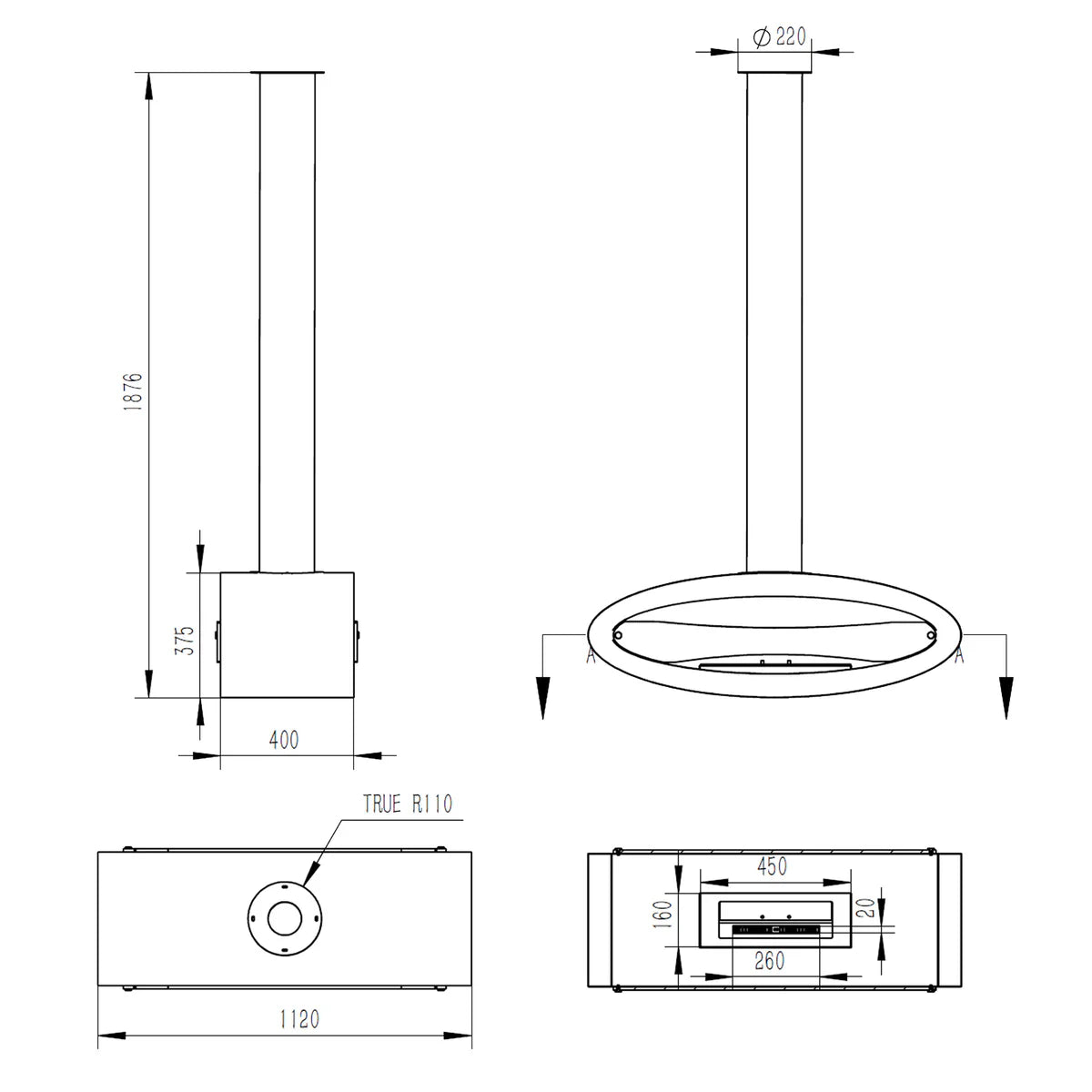 Henley Budapest Bioethanol Stove