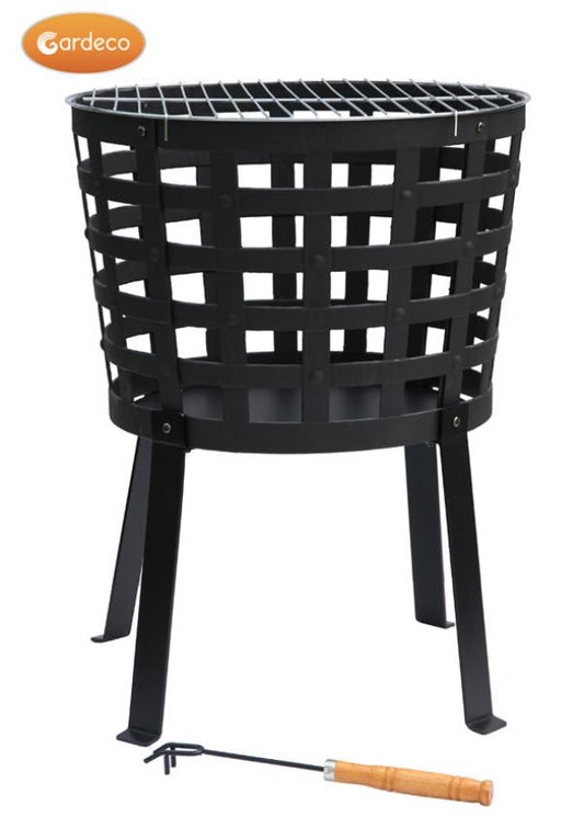 Gardeco Aragon big fire cast iron fire basket, including BBQ grill