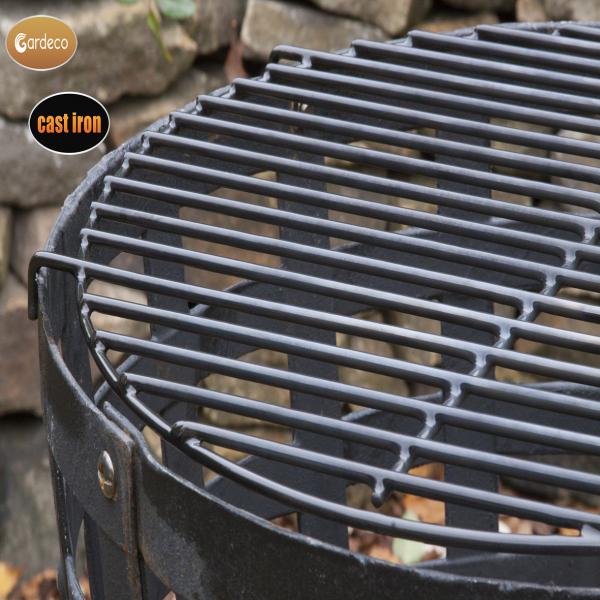 Gardeco Aragon big fire cast iron fire basket, including BBQ grill