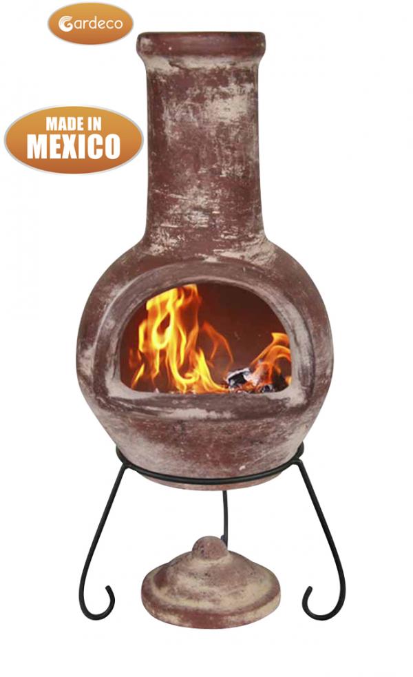 Gardeco Colima Large Mexican Chimenea in Red