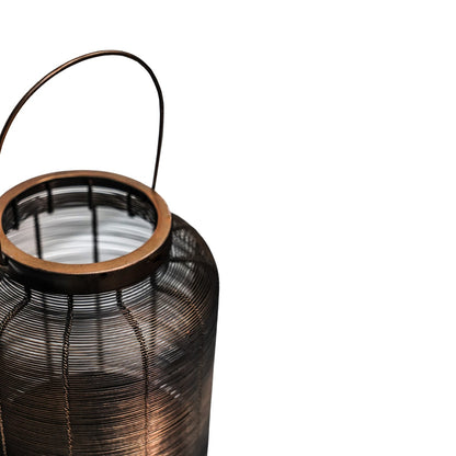 Ivyline Hampton Copper Woven Metal Lantern