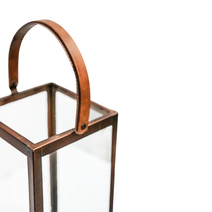 Ivyline Hampton Tall Lantern in Copper